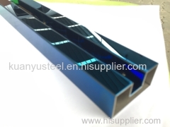 SUS304 316 Inox square slot tube with sapphire blue color