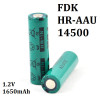 100% Authentic FDK AAU 1650mAh 1.2V Size AA 14500 Ni-MH Rechargeable Batteries