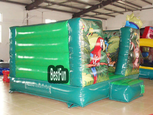 Inflatable animal combo game jungle air bounce