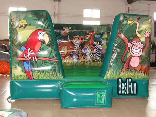 Inflatable animal combo game jungle air bounce