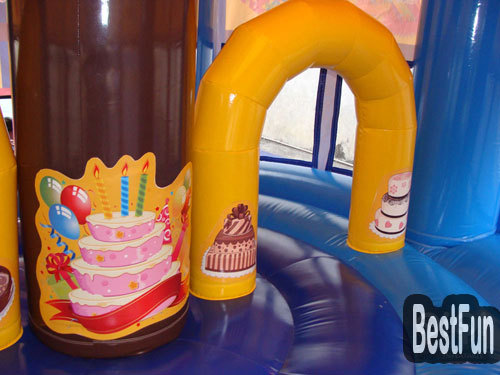 Inflatable Birthday Cake Jumping House Bouncer