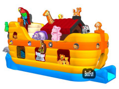 Inflatable obstacle Noahs Ark animal house boat