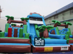 Big inflatable Jungle Lair Obstacle Assault Courses