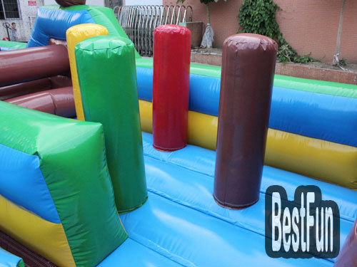 Big inflatable Jungle Lair Obstacle Assault Courses