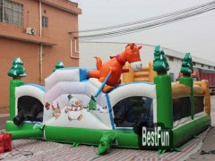 Winter theme inflatable jumping playground