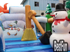 Winter theme inflatable jumping playground