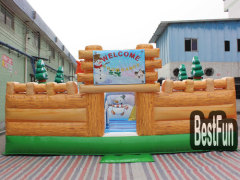 Winter theme inflatable jumping playground