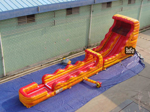 Inflatable outdoor swing slide combination