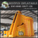 Twist inflatable lava water slide