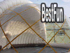 Outdoor event giant LED light inflatable cube tent