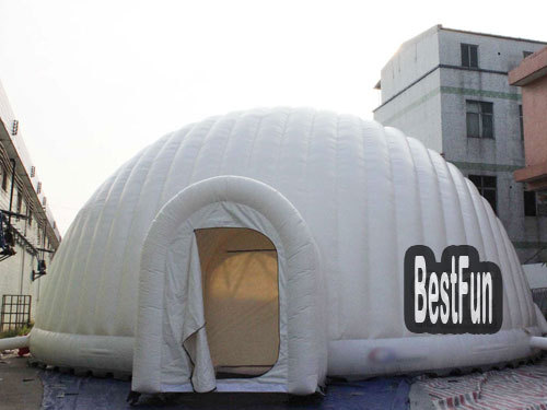 Outdoor event giant LED light inflatable cube tent