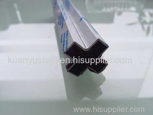 Inox 90deg slot tube for glass balustrade