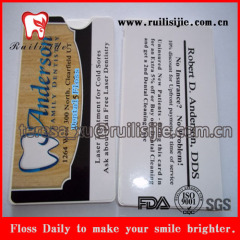 dental floss gifts credit card shape dental floss flosser print personal brand name information