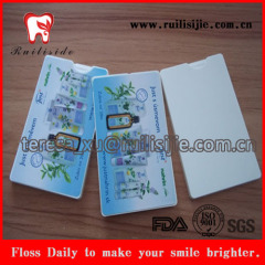 dental floss gifts credit card shape dental floss flosser print personal brand name information