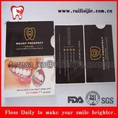 dental floss gifts credit card shape dental floss flosser print personal brand name information
