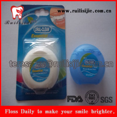 Oral hygiene Wax and Mint Dental Floss with customized Logo 50meters dental floss FDA Certificate