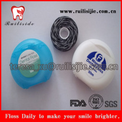 Oral hygiene Wax and Mint Dental Floss with customized Logo 50meters dental floss FDA Certificate