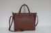 Ladies brown PU fabric handbag