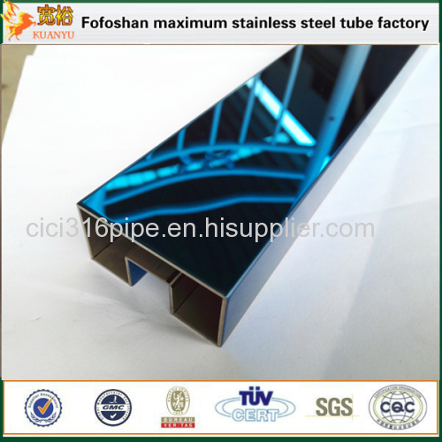 Foshan Factory 304 Royalblue Slotted Stainless Steel Tube