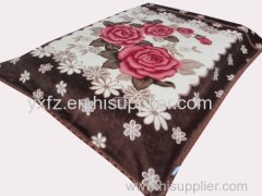 red color raschel blankets