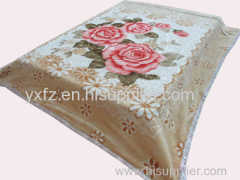 red color raschel blankets