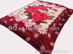 red color raschel blankets