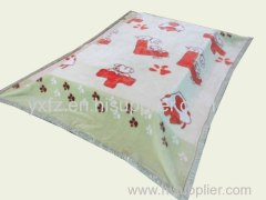 cute design raschel blankets used in bed