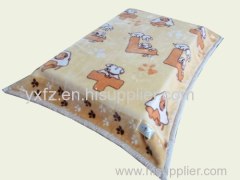 cute design raschel blankets used in bed