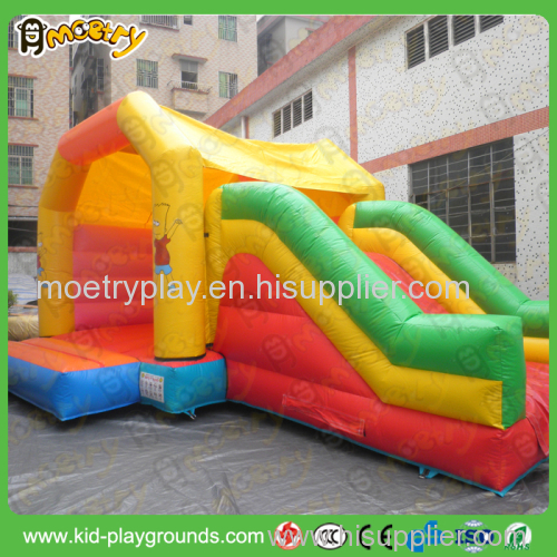 Hot sale commercial cheap inflatable bouncer jumping bouncy castle with slide