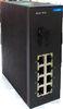 8 port fast Ethernet 1 port fiber optic Industrial network switch wide temperature range