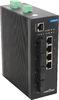 Dual redundant power input 10 port Network Switch 4 fast ethernet port + 4 gigabit fiber optic port