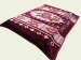 DK maroon color weft knitting blankets