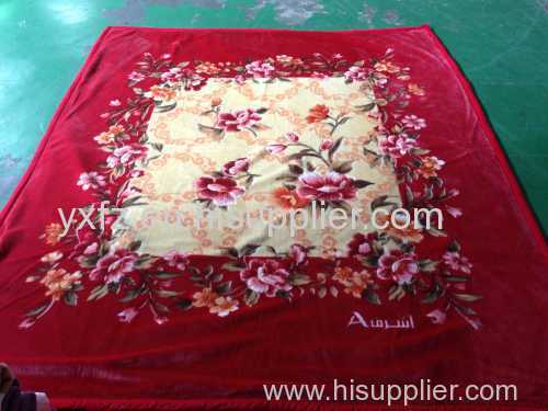 gold brown color raschel blankets