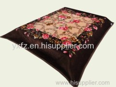 gold brown color raschel blankets