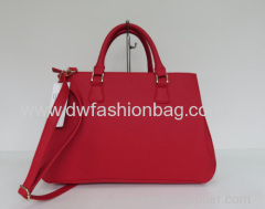 Red handbag for lady/PU fabric handbag