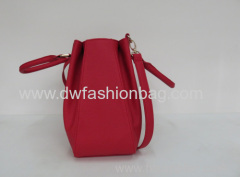 Red handbag for lady/PU fabric handbag