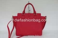 PU fabric red handbag/Fashion ladies bag