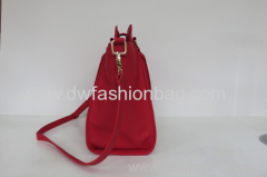 PU fabric red handbag/Fashion ladies bag