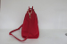 PU fabric red handbag/Fashion ladies bag