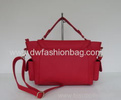 Fashion PU red handbag for lady