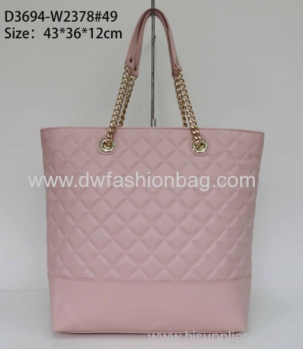 Ladies pink PU fabric handbag