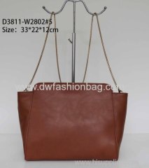 Brown chain bag /PU fabric shoulder bag