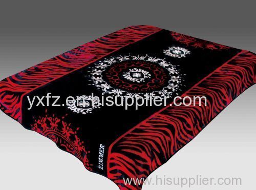 red and black color raschel blankets