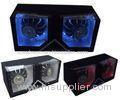 Dual 12" LED Illumination Car Speaker Boombox Changable 3 Color Plexglass