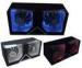 Dual 12" LED Illumination Car Speaker Boombox Changable 3 Color Plexglass