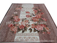 maroon color raschel blankets weft knitting 200*240cm