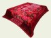 maroon color raschel blankets weft knitting 200*240cm