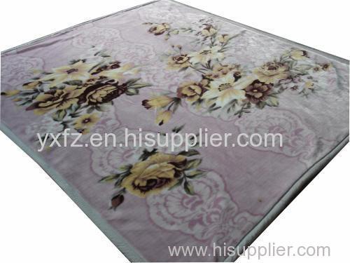 purple color raschel blankets 200*240cm
