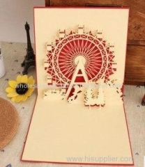 Giant wheel 3d greeting card