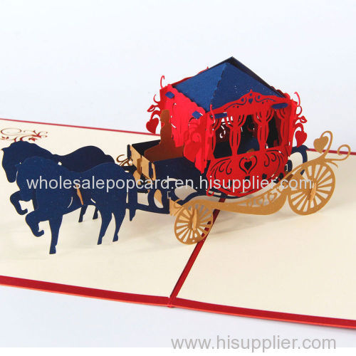 carthorse 3d pop up card